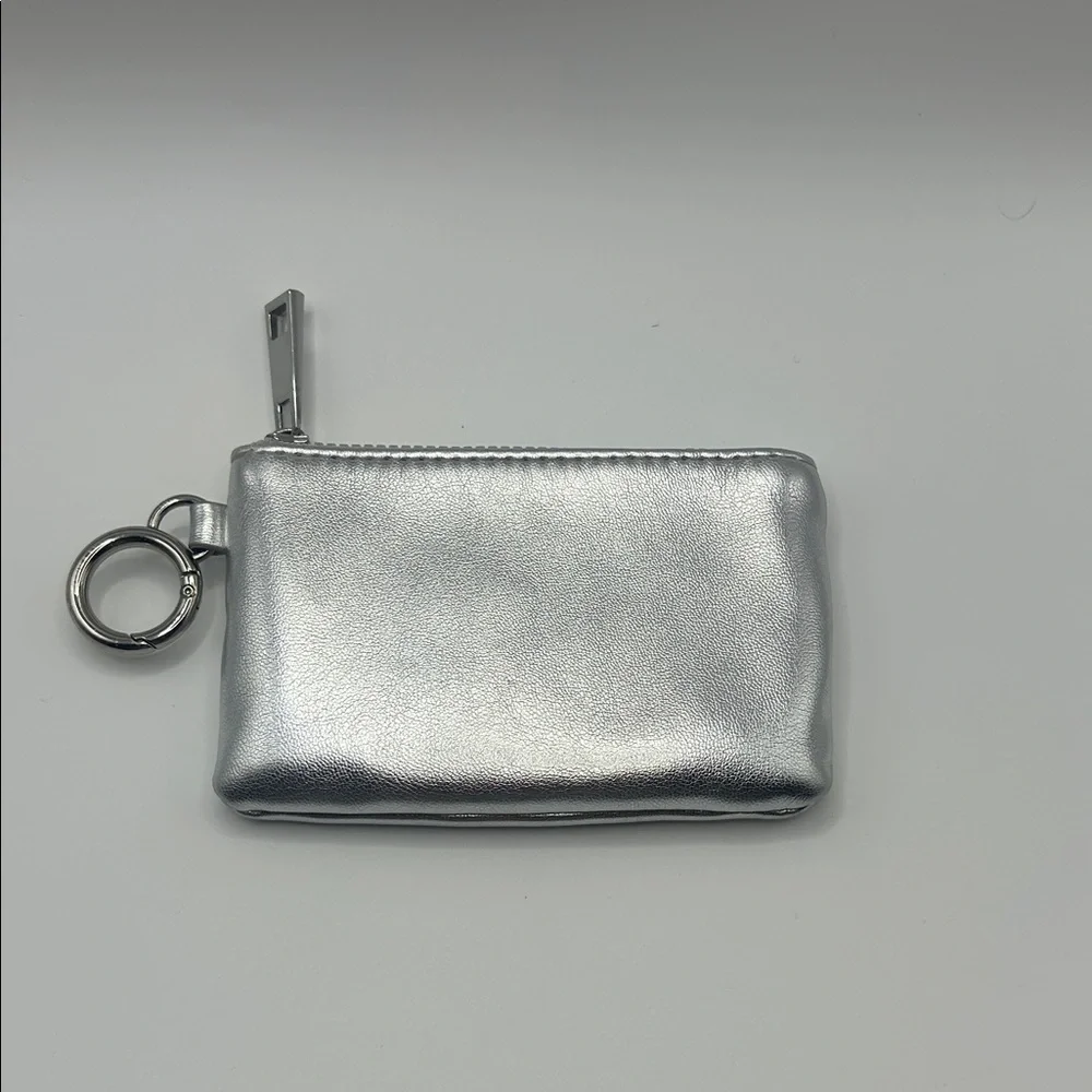 A New Day Silver Metallic Keychain Wallet